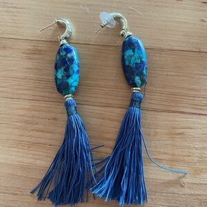 Blue Kendra Scott Tassel Earrings